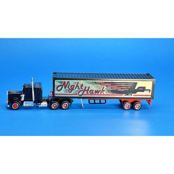 Majorette France Kenworth 604 NIGHT HAWK Semi Truck Trailer Vintage HO Scale - Picture 1 of 16